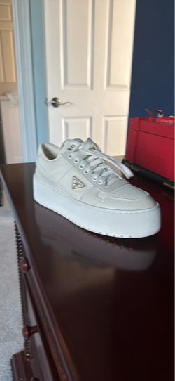 Prada Downtown Leather Sneakers – White – Size 6