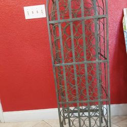 2 SLOT 45 WINE Cage RACK VINTAGE GREEN COLOR NICE BOTTLE HOLDER METAL STANDS CHEAP 