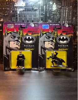 Vintage Batman Returns Die-Cast Metal Figures Set of 2