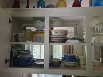 65 Piece Pfaltzgraff "Summer Breeze" Stonewear Lot
