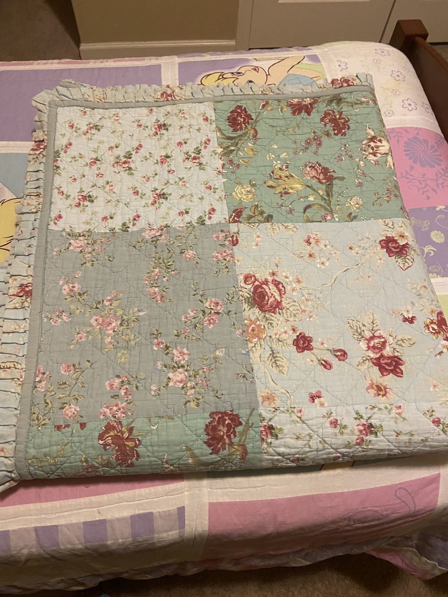 Old Two Sided Handmade Quilt