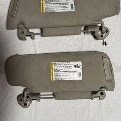 99-06 Chevy SUBURBAN TAHOE Gmc YUKON Dual Sunvisors w/ Sun Visor Clips LIGHT TAN