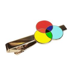 CMYK Color Wheel Tie Bar Clip