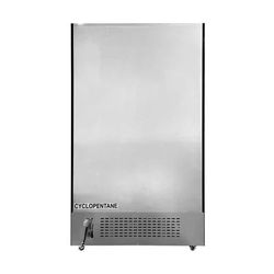 Black Refrigerator Double Swing Glass Door