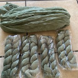 Sage Green cheesecloth table runner