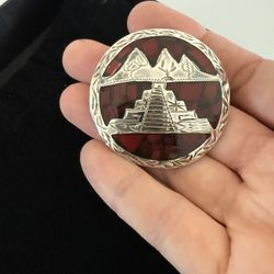 Sterling Silver Brooch Pin And Pendant 