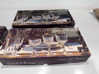 24 lead crystal stemmed glasses/goblets