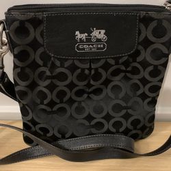 Coach Canvas and Leather 41992 Black Bag