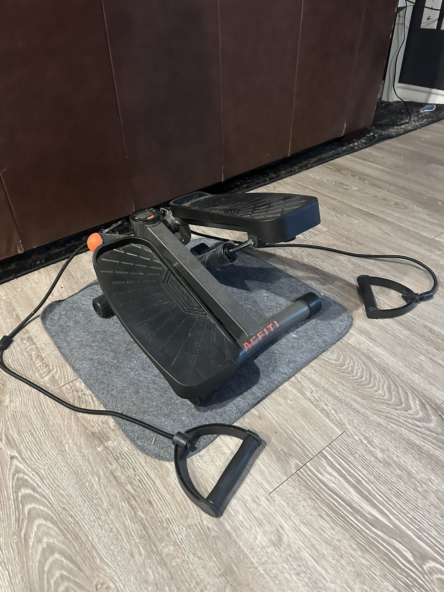 Adjustable Height Stair Stepper with Resistance Bands - Mini Stepper with 350lbs Loading Capacity for Full Body Workout