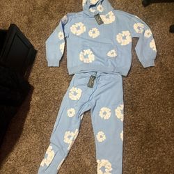 Denim Sweatsuit Powder Blue