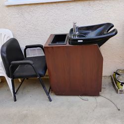 Hair Dresser Shampoo Sink And Chair