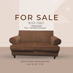 Pier 1 Settee/Sofa/Loveseat