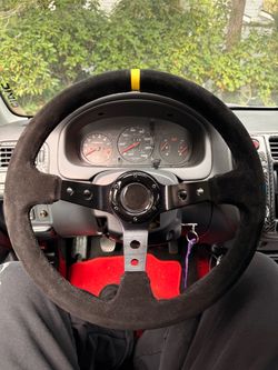 Steering wheel suede