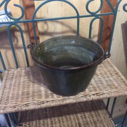 Antique Brass Bucket Kettle