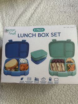 Bentgo Fresh (Blue/Green 2 PACK) - New & Improved Leak-Proof Versatile 4-Comp...