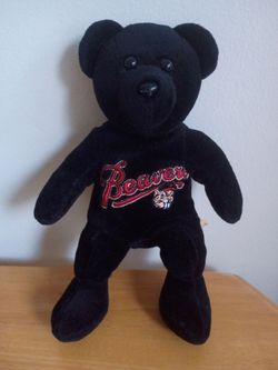 Vintage 2001 Portland Beavers Beanie Bear Sean Burroughs Minor League Baseball
