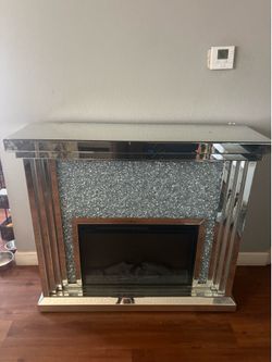 Glam electric fireplace