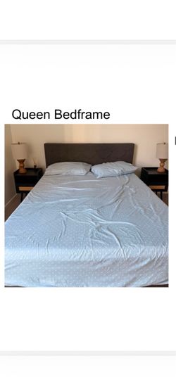 Zinus Queen Bed Frame with Upholstered Headboard