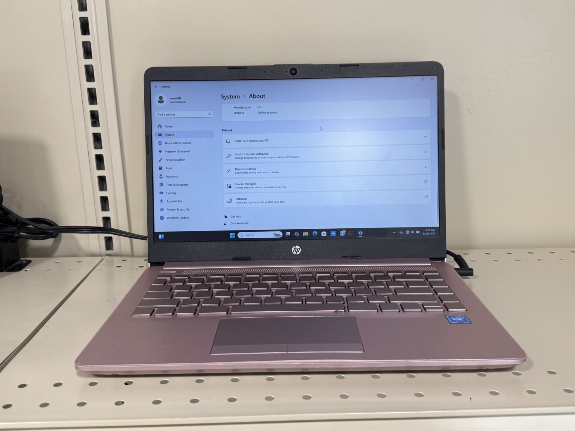 HP laptop Pink