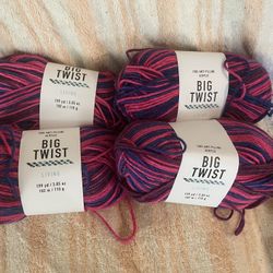 4 Skeins Big Twist Yarn Color: Serenity