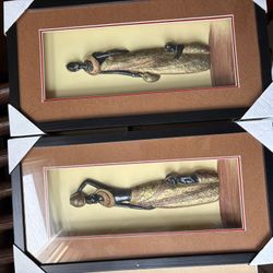 African Wall Art – Framed Sculpted Pieces (Set of 2)