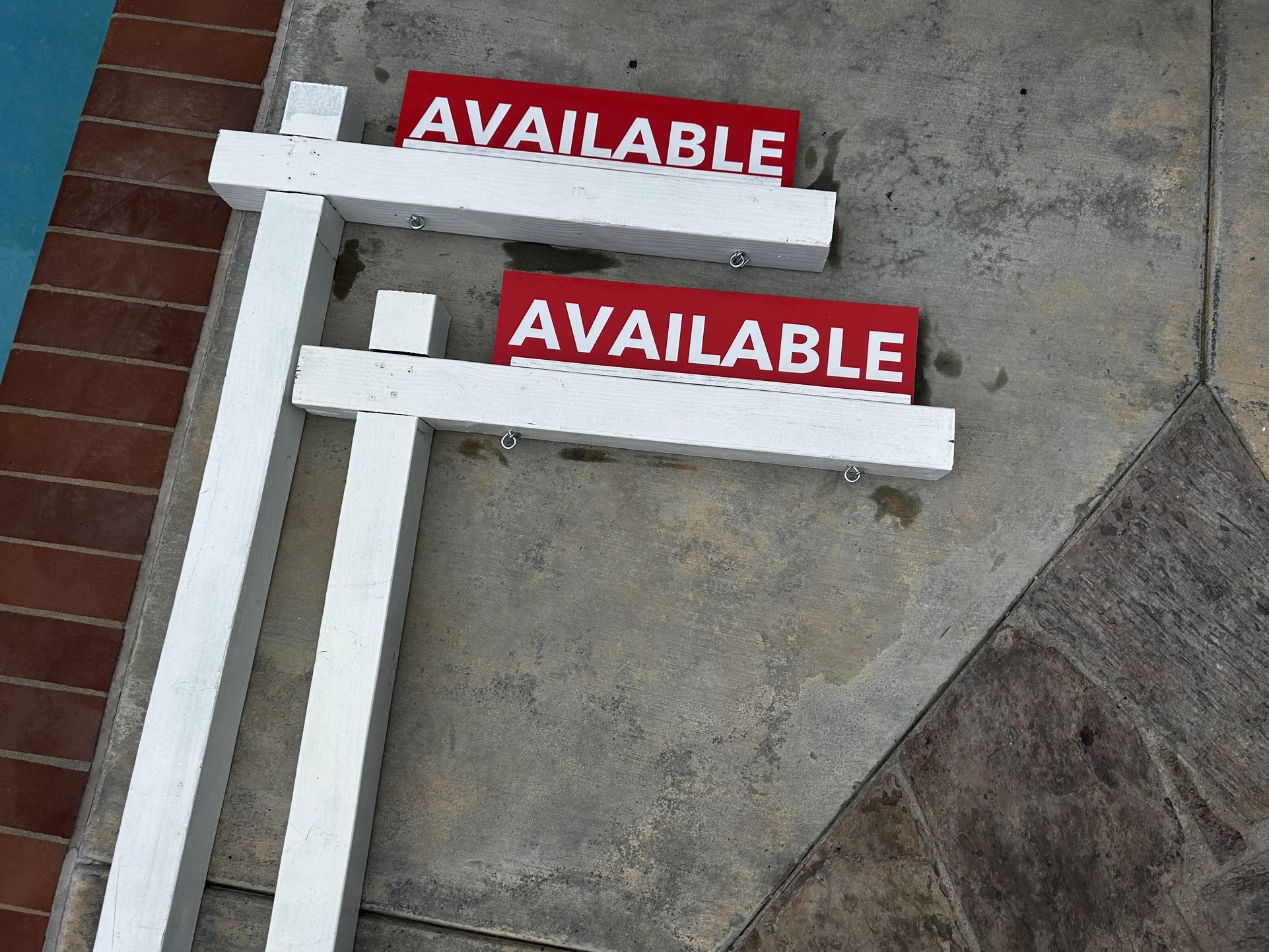 Key Available. Sign Real estate signs for sale sales wood post estate sale signs upright ...