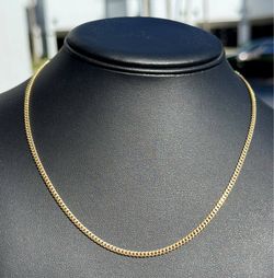 Jewelry 14k solid Yellow Gold Cuban link 18.25” Chain necklace 10.00grams 5.90mm