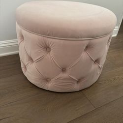 Pink Ottoman - Round