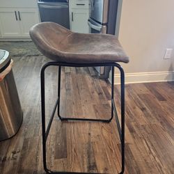 4 Bar Stools Leather Feaux  For $150