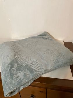 Soft Throw with Cactus Print Never Used