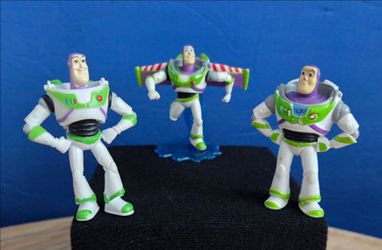 Set of 3 Miniature Toy Story Buzz Lightyear Action Figures 3-inch tall
