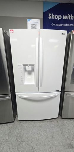 LG French Door Fridge – White, Ice & Water, 36in