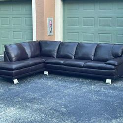 Sectional Sofa/Couch - Leather - Delivery Available 🚛