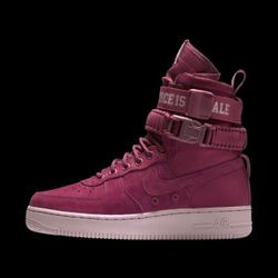 Nike SF Air Force 1 Mid Force Is Female Vintage Wine Red Women 9.5 Or Men 8