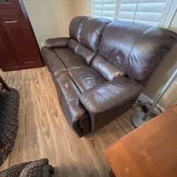 Leather Reclinar Couch