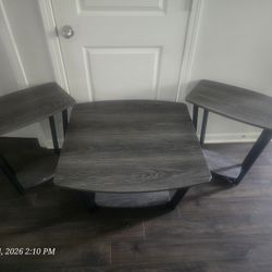 3 Piece Coffee Table And End Tables