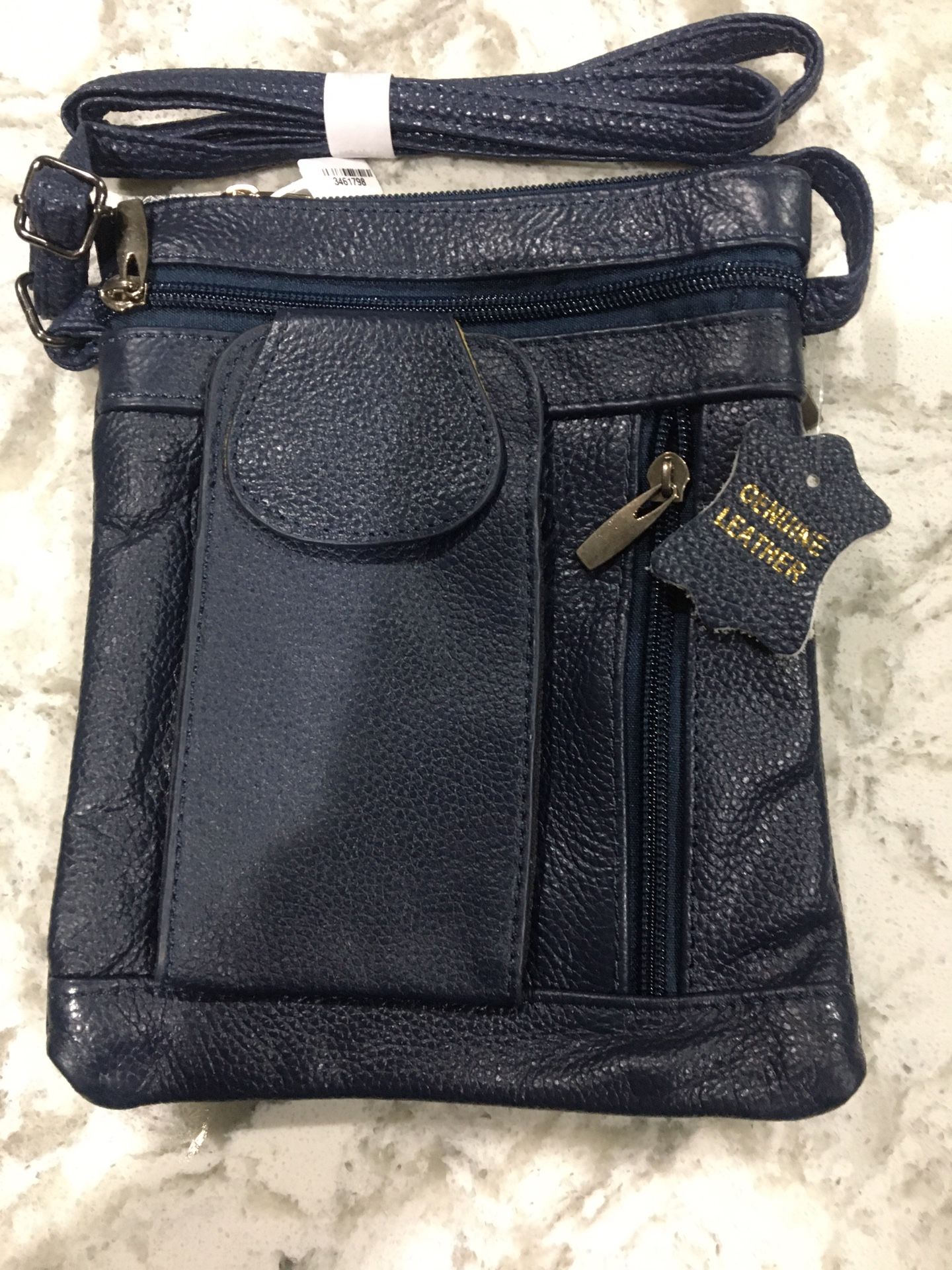 Blue Leather Purse