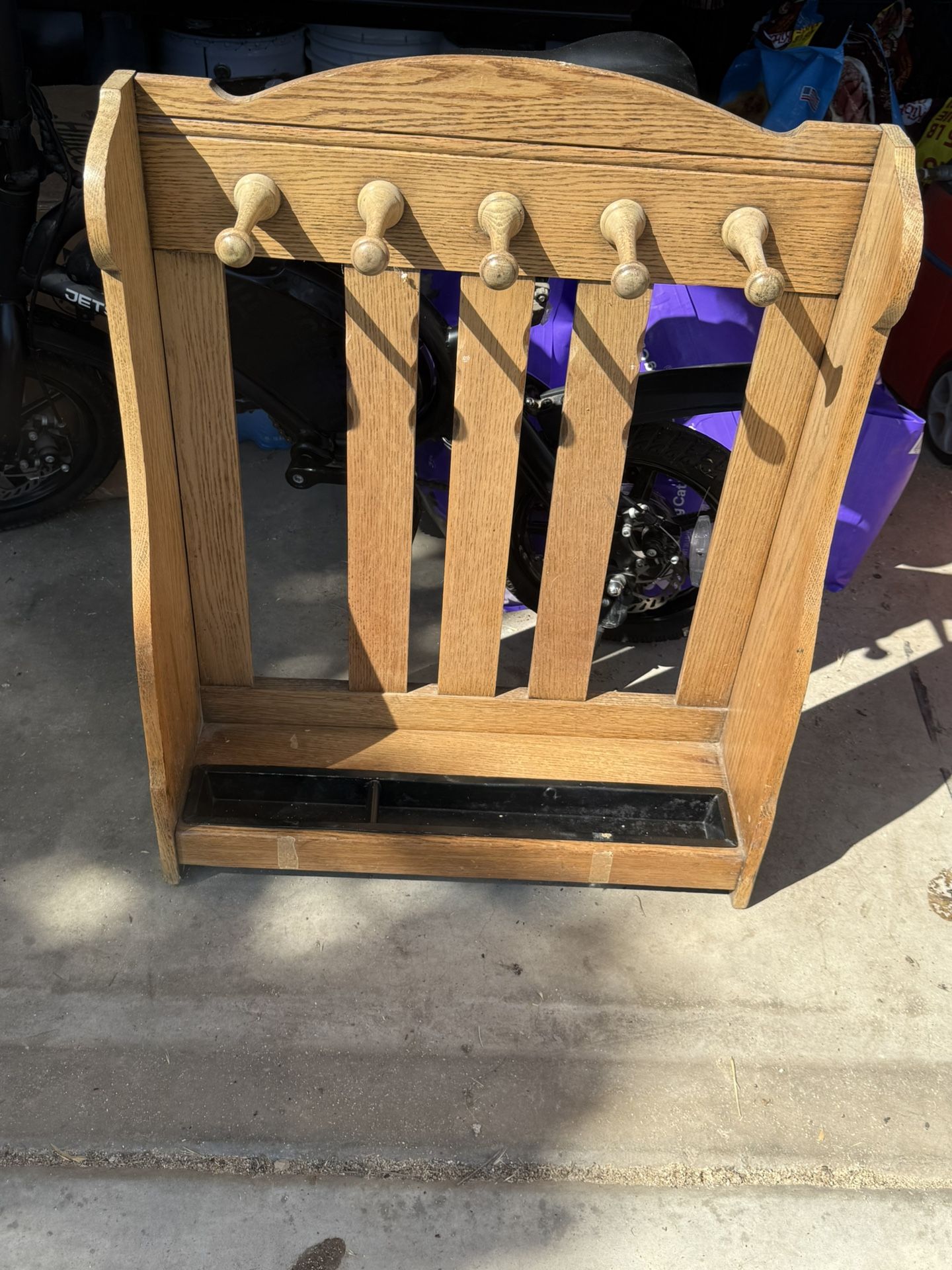 Entry Hall solid oak mini wall tree