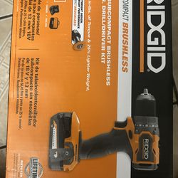 Rigid 18V SubCompact Brushless Cordless Drill/Driver Kit with 2 Ah Battery and Charger
