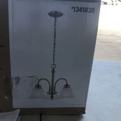 Project source, three light chandelier