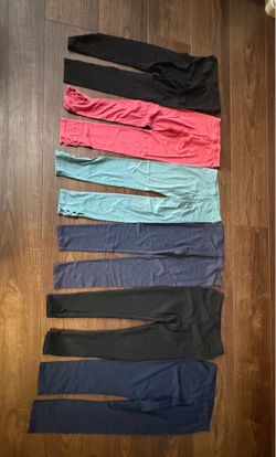 Girls Size 10-12 Stretch Pants Bundle – 6 Pairs