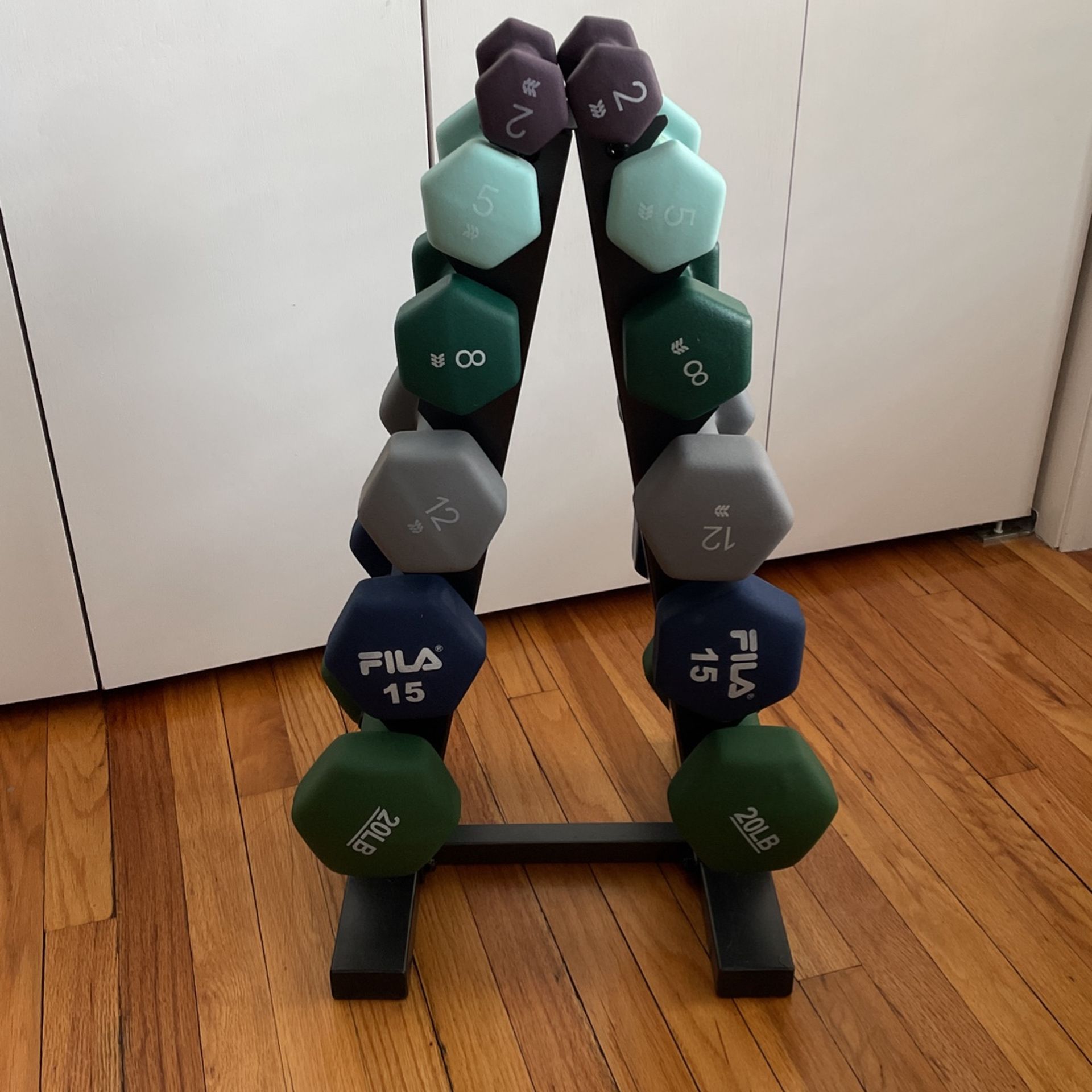 Dumbbell Weight Set W Rack 