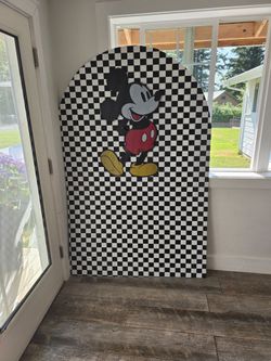 Mickey mouse birthday party set up