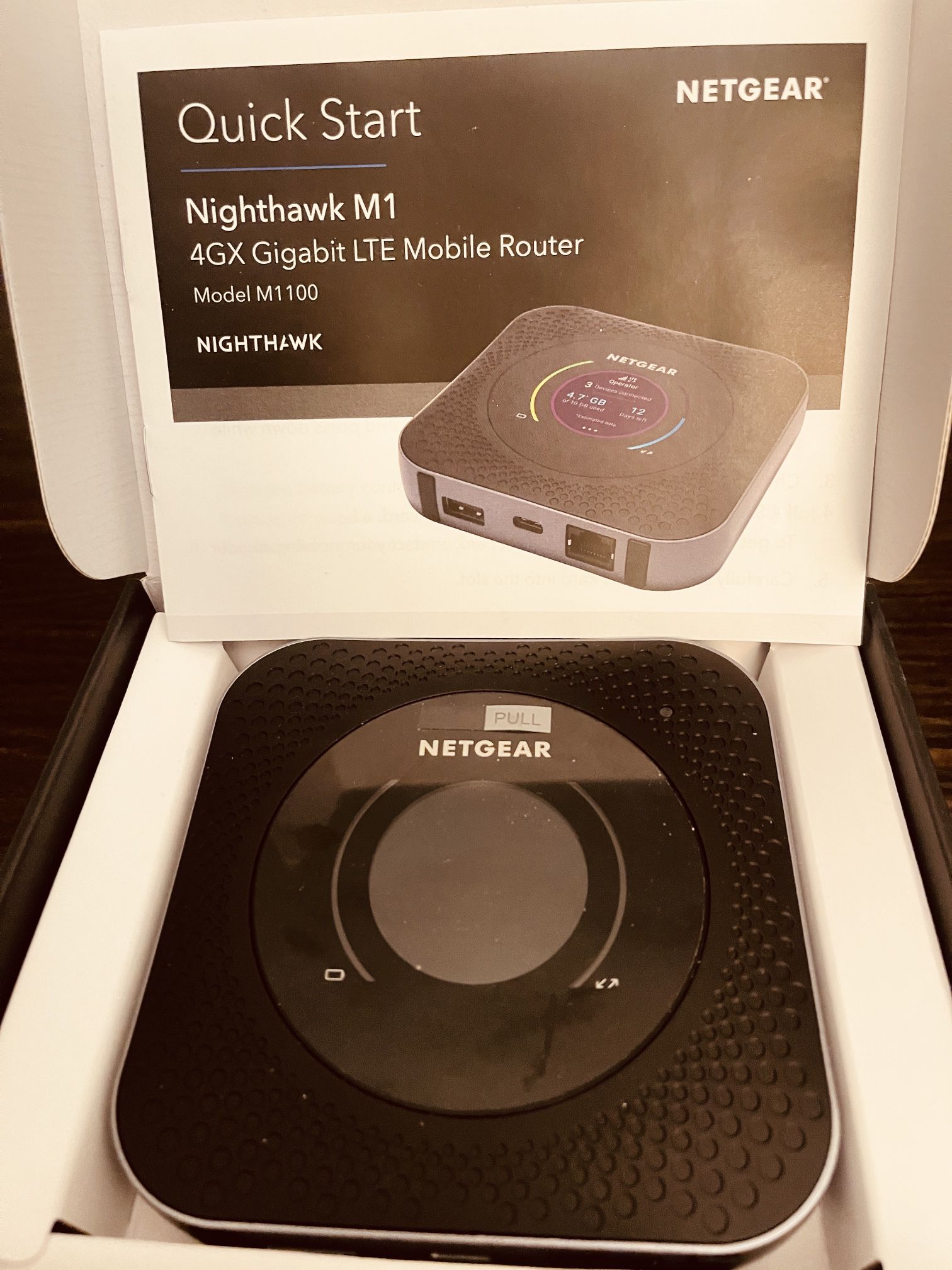 NETGEAR Nighthawk M1 Wireless Wi-Fi Hotspot Modem - MR1100 with two extra batteries 