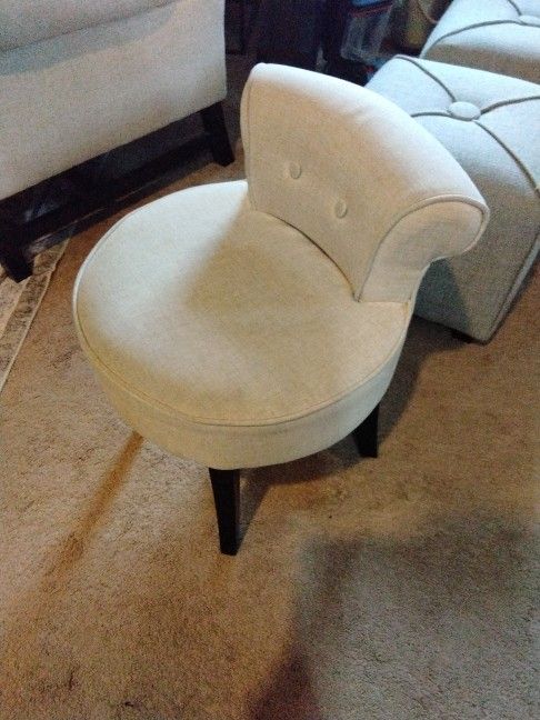 Vanity Stool Linen 