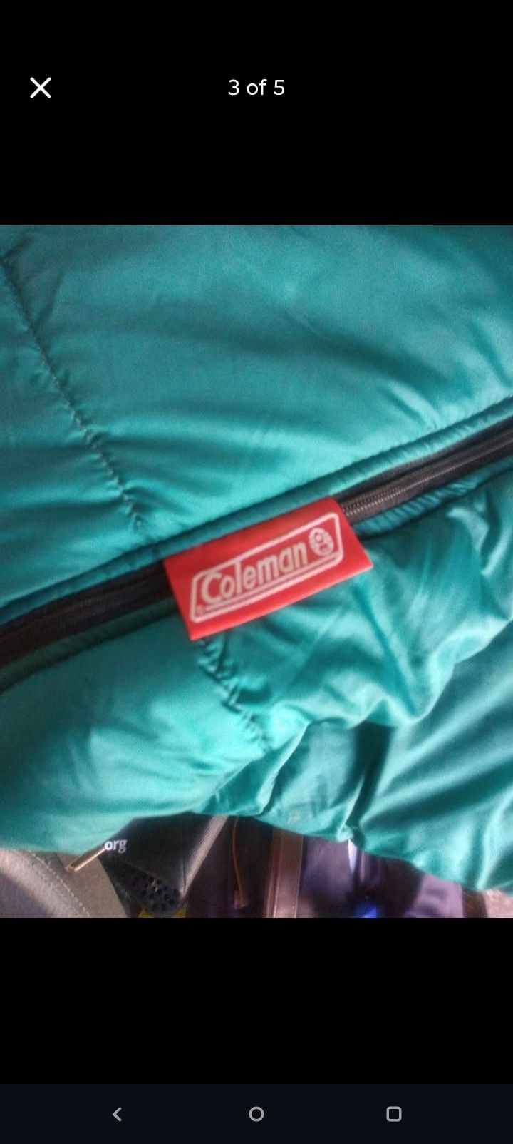 Coleman North Rim Adult Mummy Sleeping Bag 32" X 82" Excellent Condition Cold Weather Rated 0 degrees