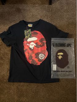bape red camo tee