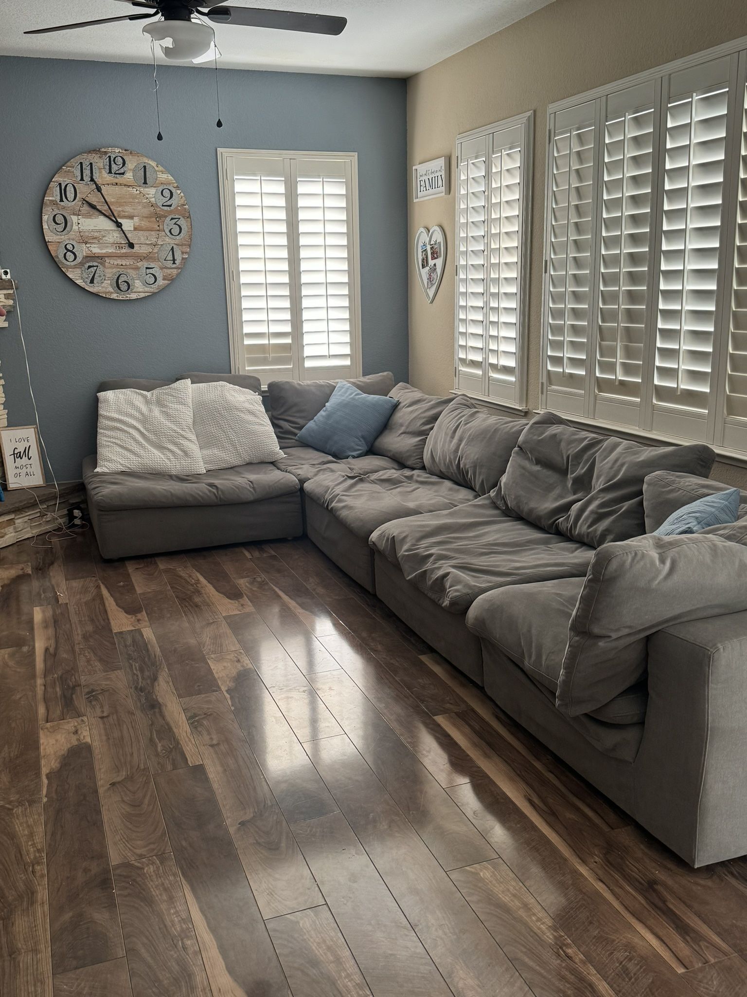 Comfy Cozy Family Couch - Grey