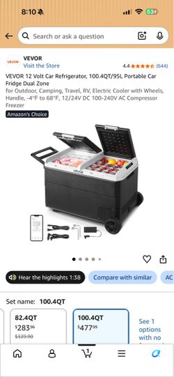 Electric Cooler $517.90 after taxes on Amazon