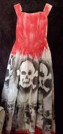 Gunne Sax Skeleton Costume Dress